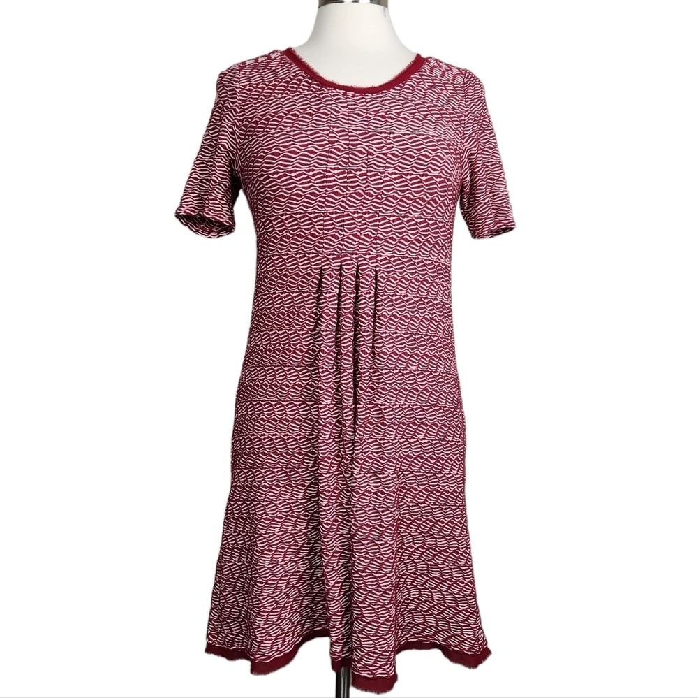 Anthropologie Maeve Stretch Textured Jacquard Print Dress Women's Size Small